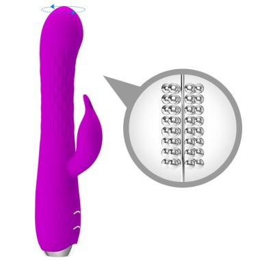 VIBRATEUR MOLLY AVEC ROTATION RECHARGEABLE