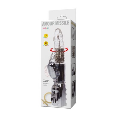 ROTATEUR TRANSPARENT MISSILE AMOUR 26.5 CM