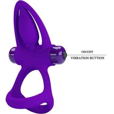 ANNEAU VIBRATEUR 10 VIBRATIONS SILICONE VIOLETTE