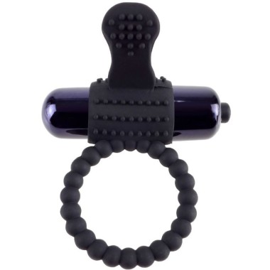 ANNEAU VIBRANT EN SILICONE NOIR FANTASY C-RING