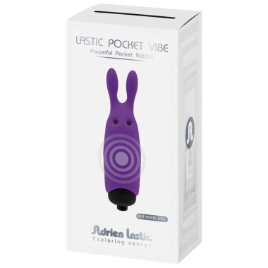 VIBRATEUR LAPIN VIOLET DE POCHE LASTIC