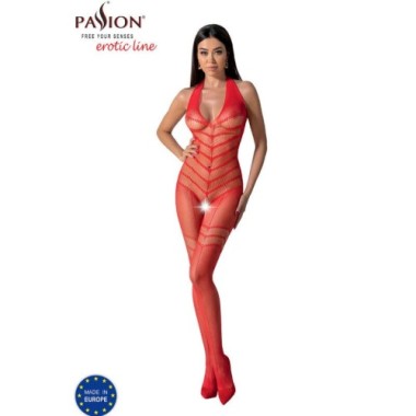 PASSION - BS100 BODYSTOCKING ROUGE TAILLE UNIQUE