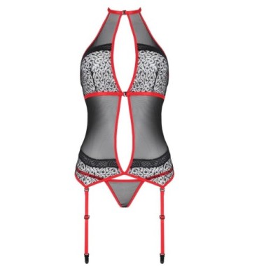 PASSION - CORSET SATARA LIGNE ÉROTIQUE ROUGE S/M