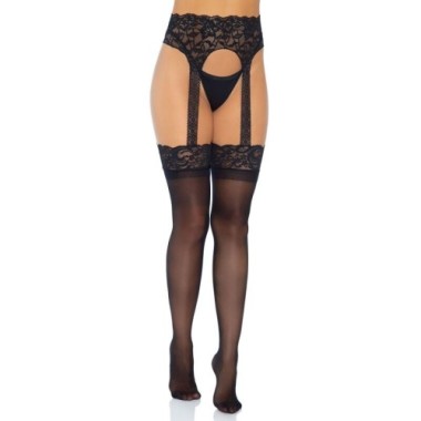 LEG AVENUE - BAS JARRETELLES OPAQUE TAILLE UNIQUE