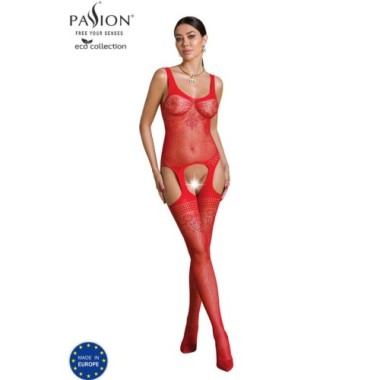 PASSION - BODYSTOCKING ECO COLLECTION ECO BS008 ROUGE