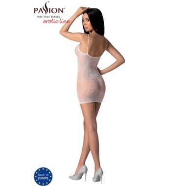 PASSION - BS096 BODYSTOCKING BLANC TAILLE UNIQUE