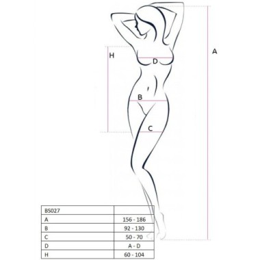 PASSION - FEMME BS027 BODYSTOCKING STYLE ROBE NOIR TAILLE UNIQUE