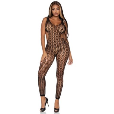 LEG AVENUE - BODYSTOCKING EN FILET TREILLIS TAILLE UNIQUE