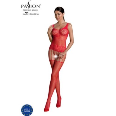 PASSION - BODYSTOCKING ECO COLLECTION ECO BS001 ROUGE