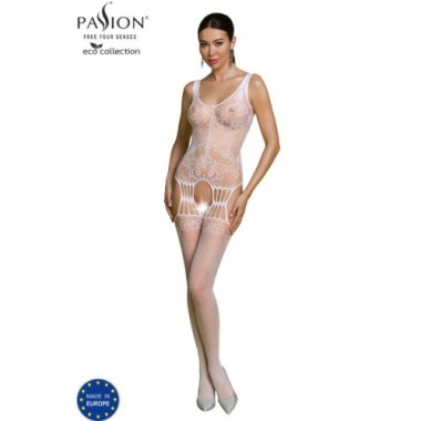 PASSION - BODYSTOCKING ECO COLLECTION ECO BS009 BLANC