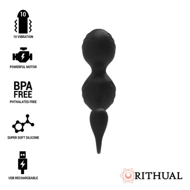 BALLES DE KEGEL VIBRANTES RECHARGEABLES NISHA NOIRES