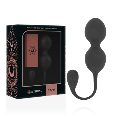 BALLES DE KEGEL VIBRANTES RECHARGEABLES NISHA NOIRES