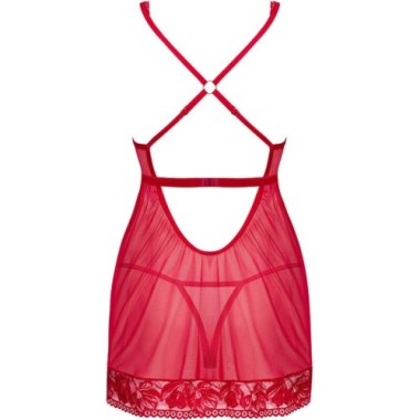 LACELOVE BABYDOLL & TANGA ROUGE M/L