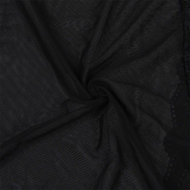 ROBE EN TISSU TRANSPARENT AVEC DÉTAIL DENTELLE NOIR L/XL