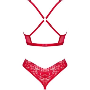 ENSEMBLE LACELOVE DEUX PIÈCES CUPLESS ROUGE XS/S