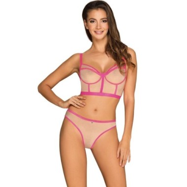 NUDELIA ENSEMBLE DEUX PIÈCES ROSE S/M