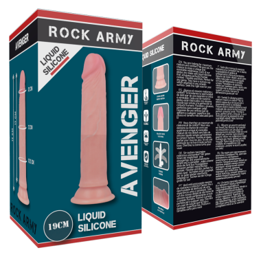 ROCKARMY - LIQUIDE SILICONE PREMIUM AVENGER REALISTIC 19 CM -O- 3.98 CM