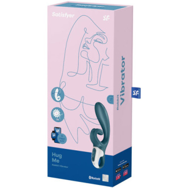 APPLICATION VIBRATEUR HUG ME RABBIT BLEU